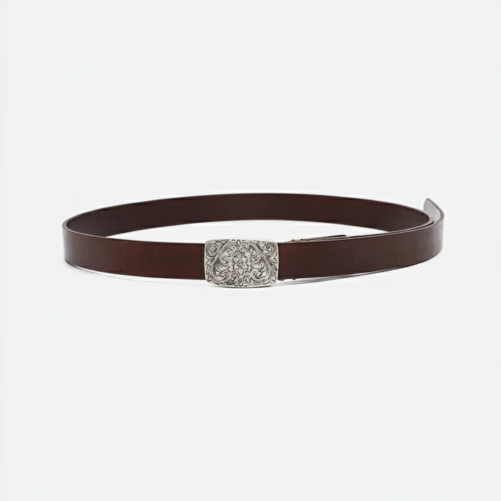 Vegetable-Tanned Cowhide Belt - Image 9
