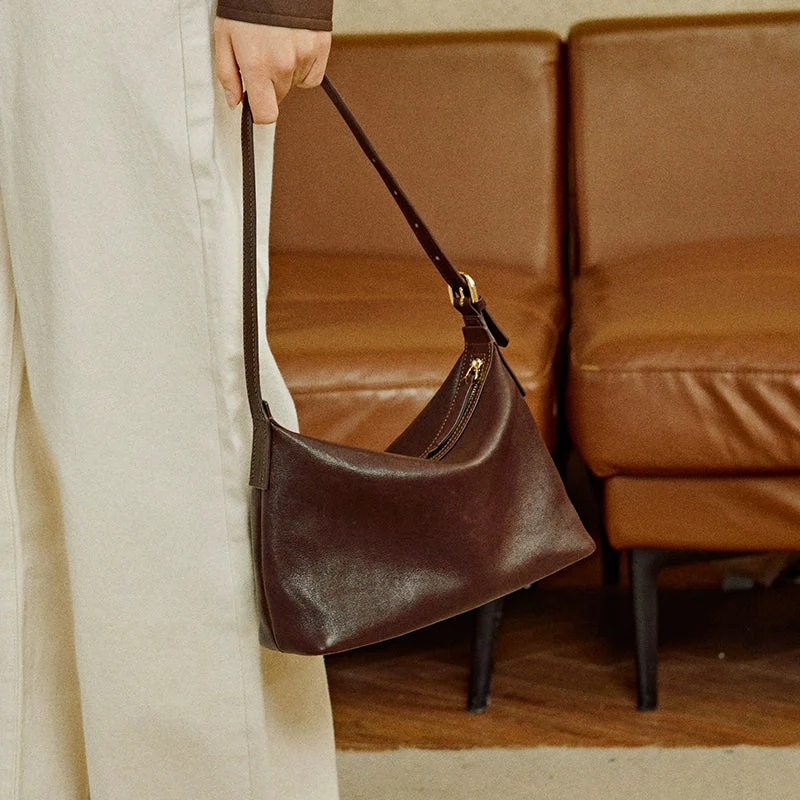 Vegetable-Tanned Cowhide Hobo Bag - Image 6