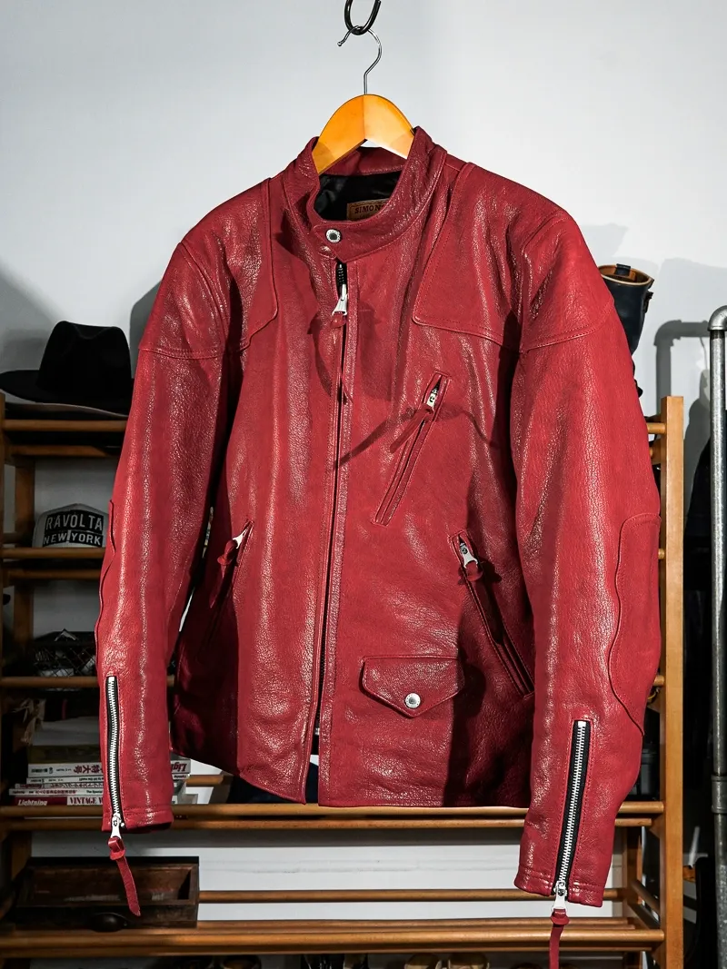 Vegetable-Tanned Goatskin Cafe Racer Jacket - Image 13