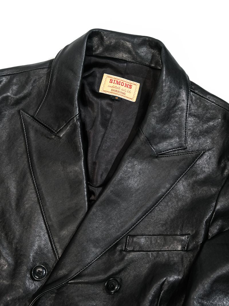 Vegetable-Tanned Lambskin Blazer - Image 4