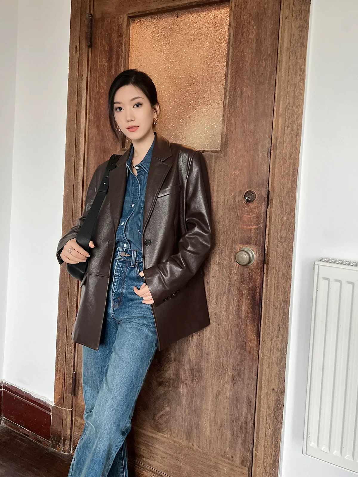 Vegetable-Tanned Lambskin Blazer
