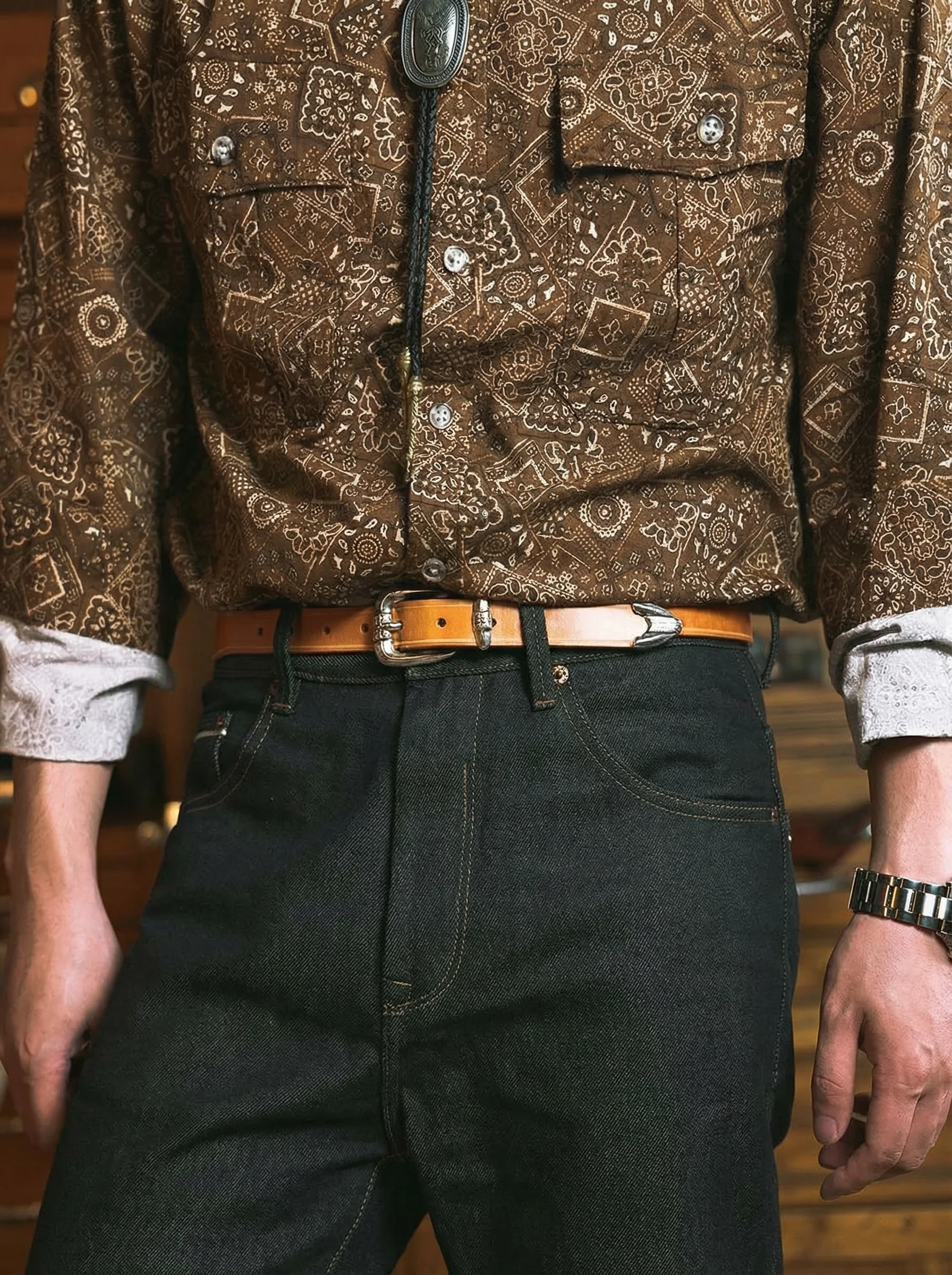 Vegetable-Tanned Leather Belt - Image 2