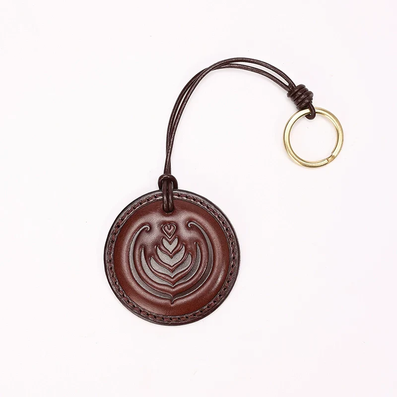 Vegetable-Tanned Leather Keychain - Image 5