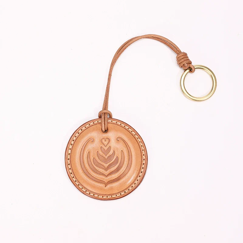Vegetable-Tanned Leather Keychain - Image 7