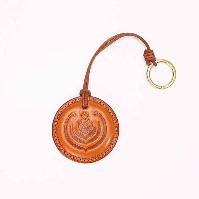 Vegetable-Tanned Leather Keychain - Image 8