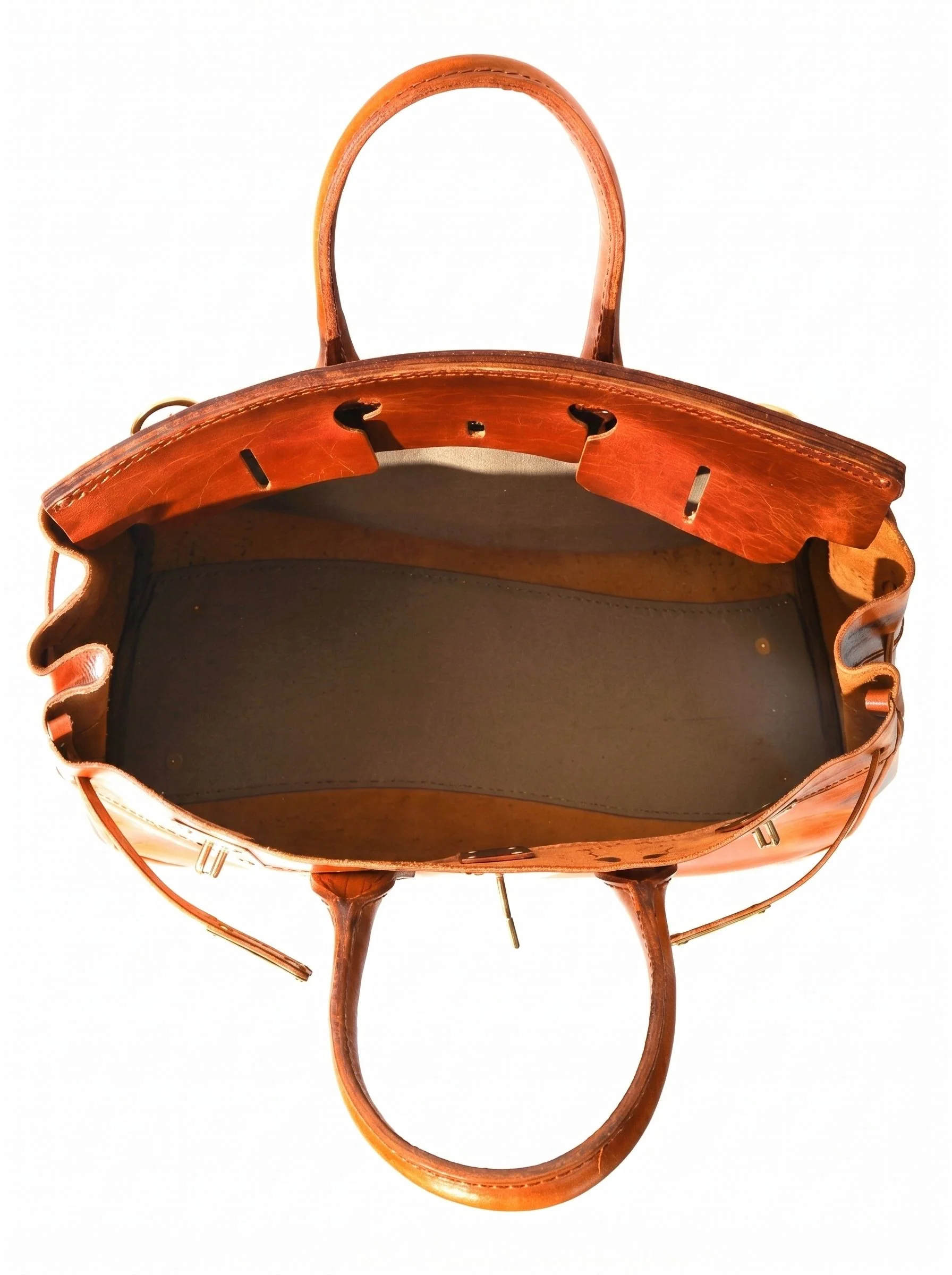 Vegetable-Tanned Leather Top-Handle Tote 38 - Image 4