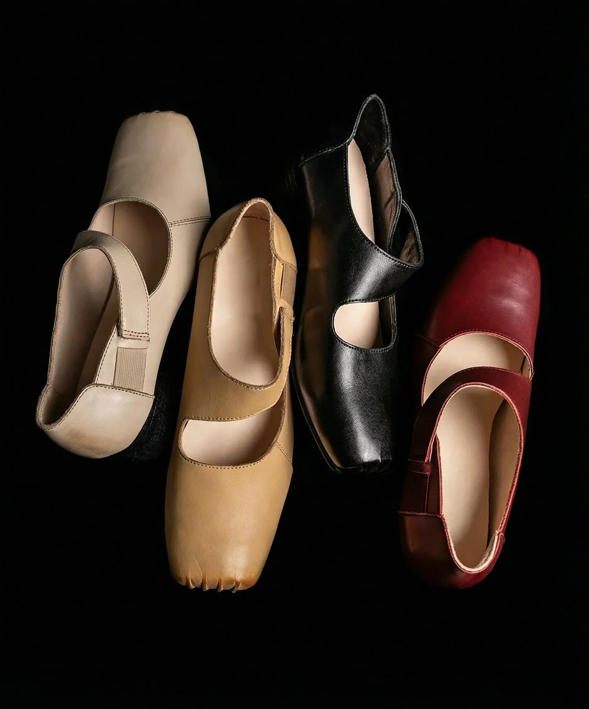 Venus Square-Toe Leather Flats - Image 7