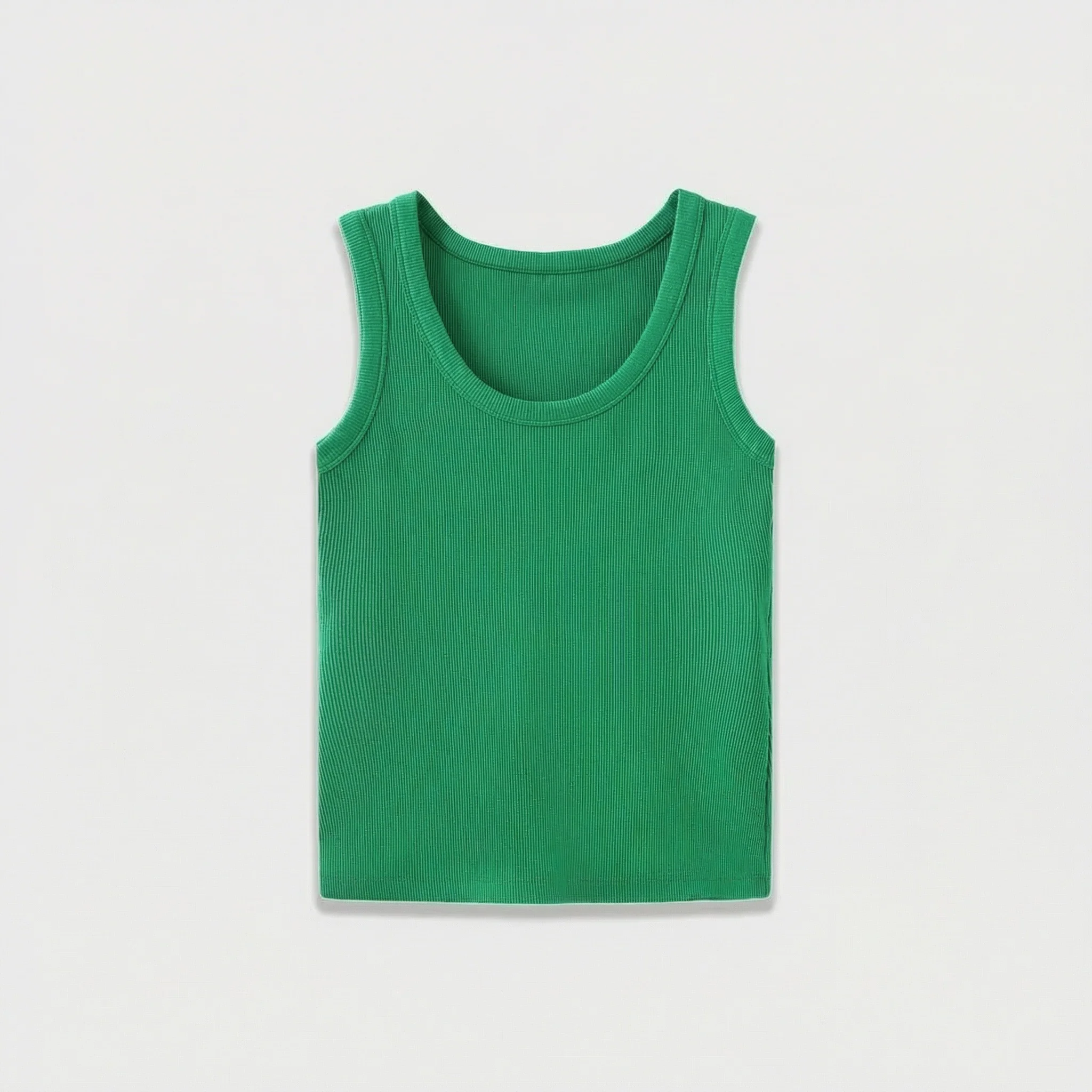 Versatile Ribbed U-Neck Tank Top - Image 5