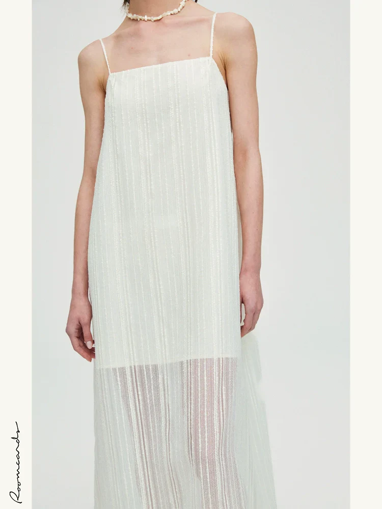 Vertical Stripe Slip Dress - Image 2