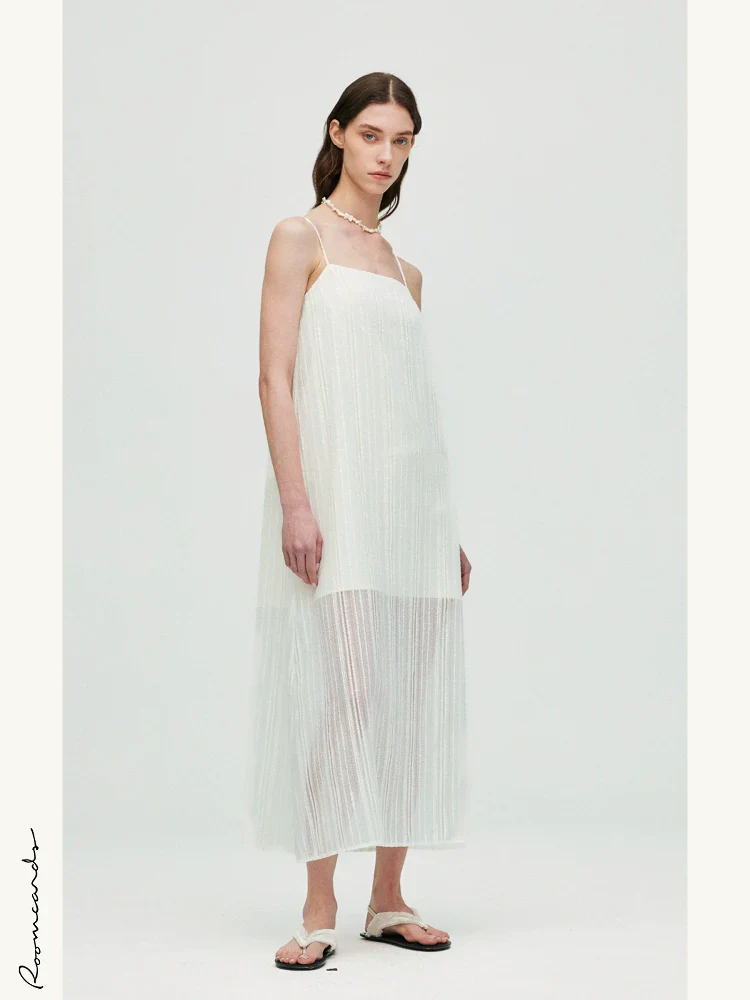 Vertical Stripe Slip Dress - Image 3