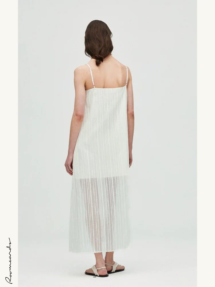 Vertical Stripe Slip Dress - Image 4