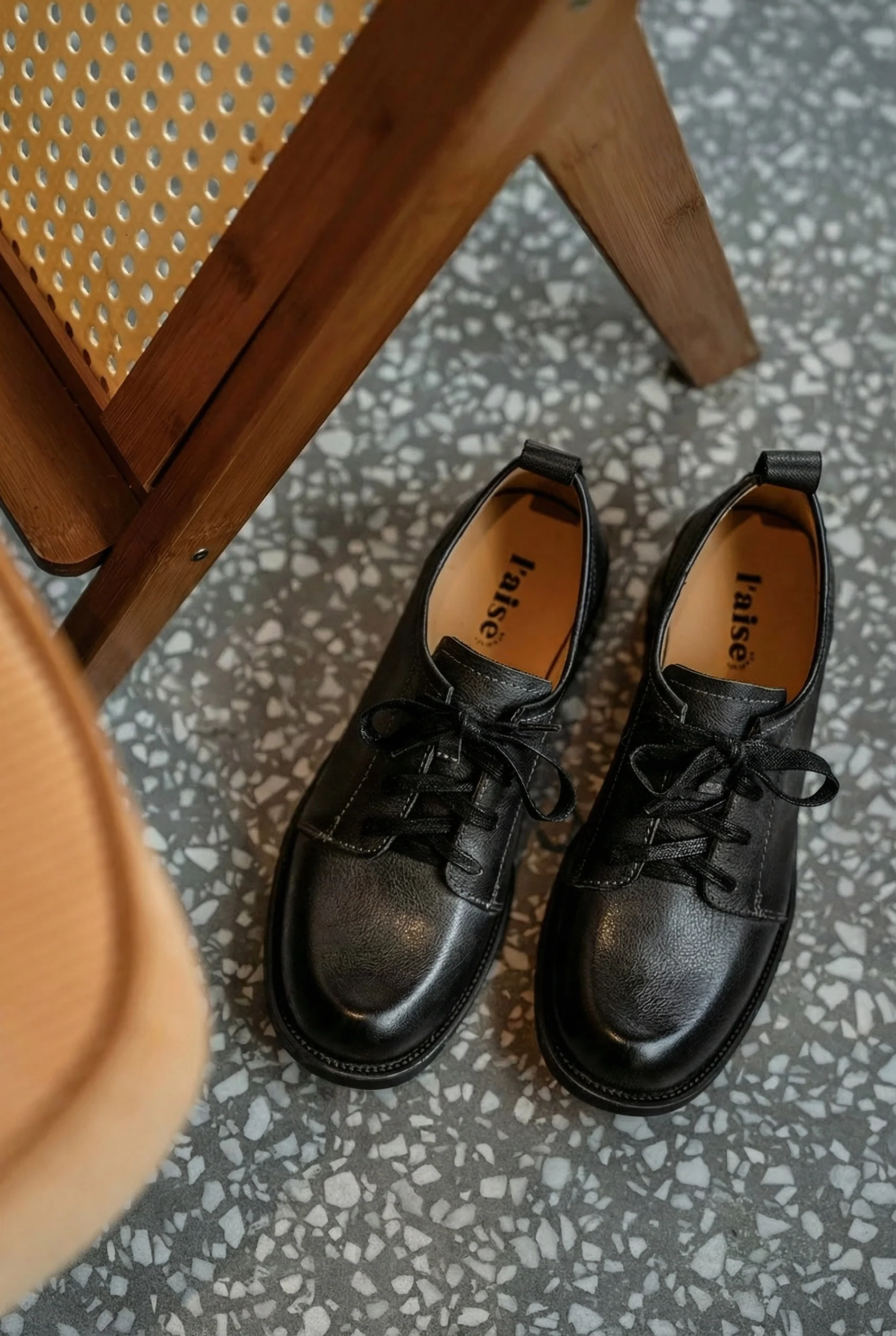 Vintage Calfskin Lace-Up Loafers - Image 3