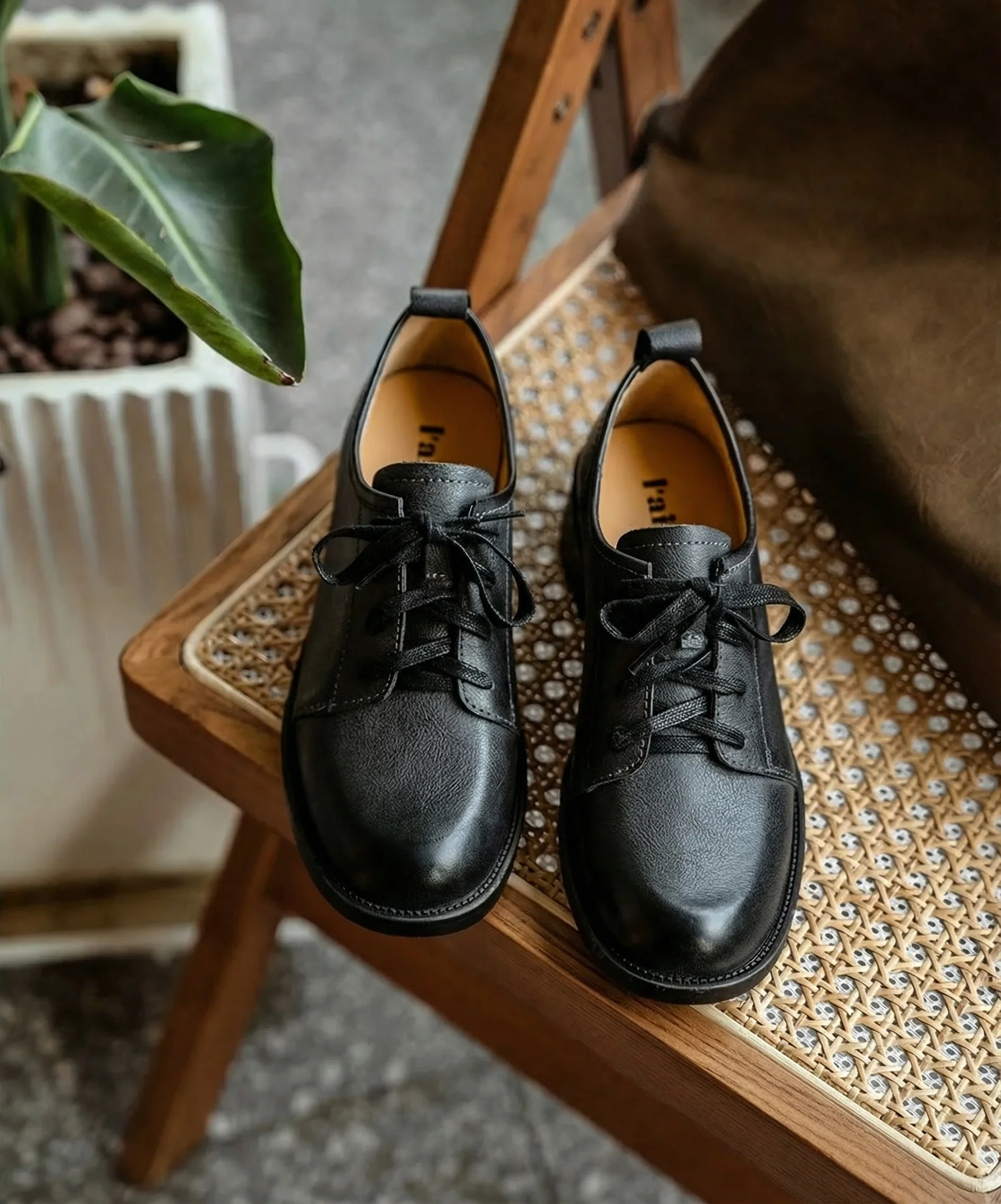 Vintage Calfskin Lace-Up Loafers - Image 7