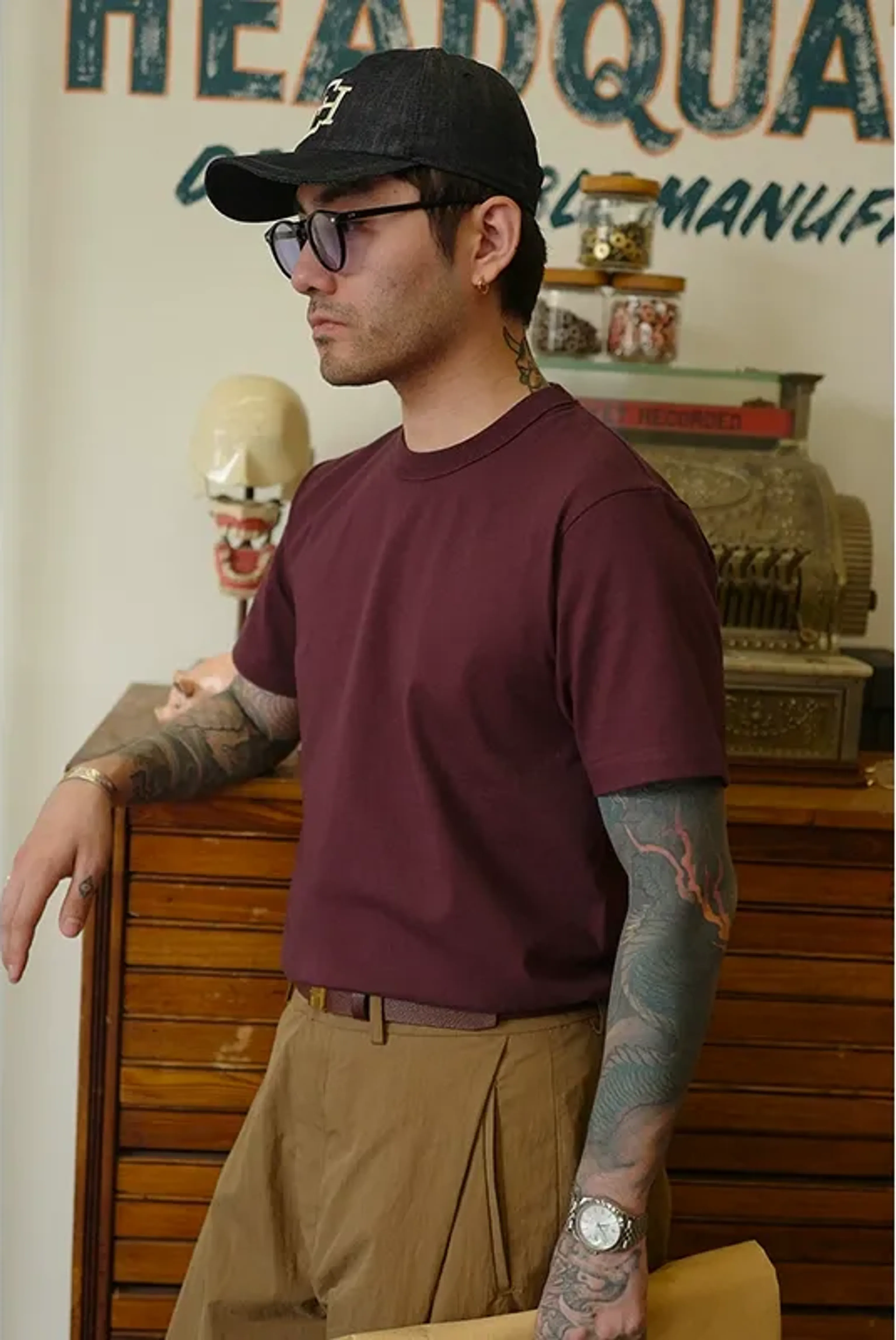 Vintage Cotton Round Neck T-Shirt