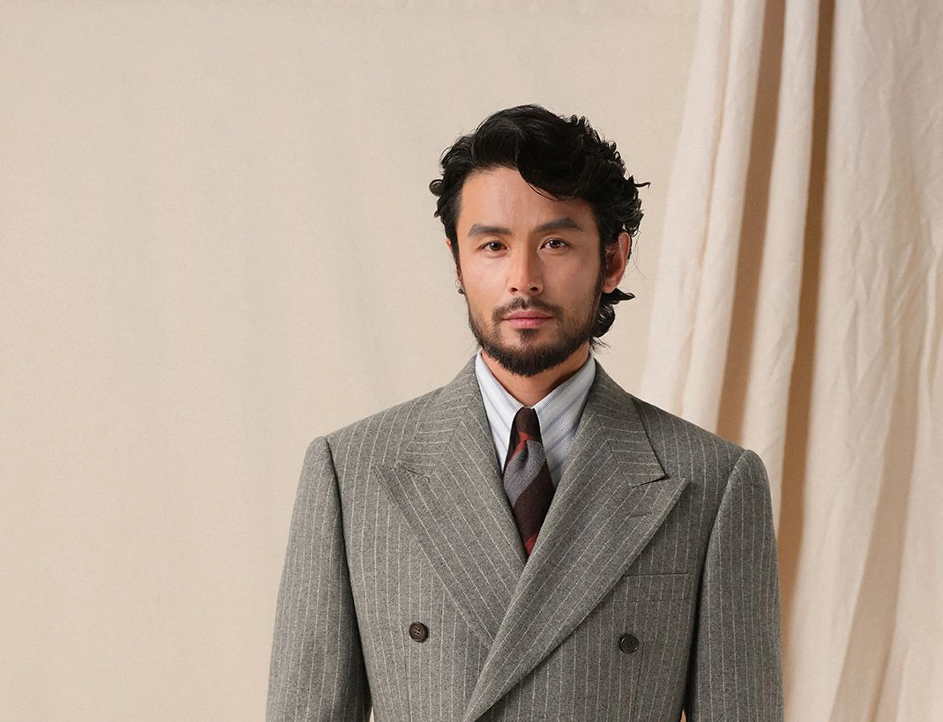 Vintage Pinstripe Double-Breasted Suit - Image 7