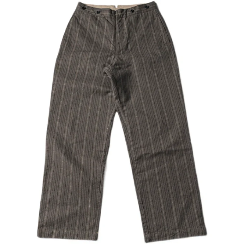 Vintage Pinstripe Trousers - Image 5