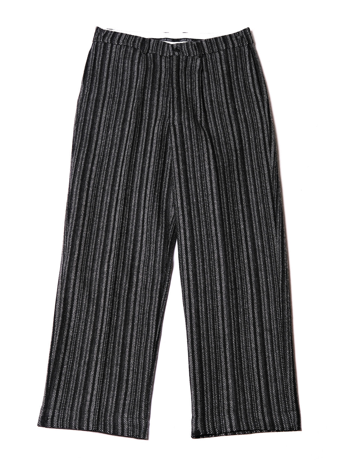 Vintage Pinstriped Wide-Leg Trousers - Image 5