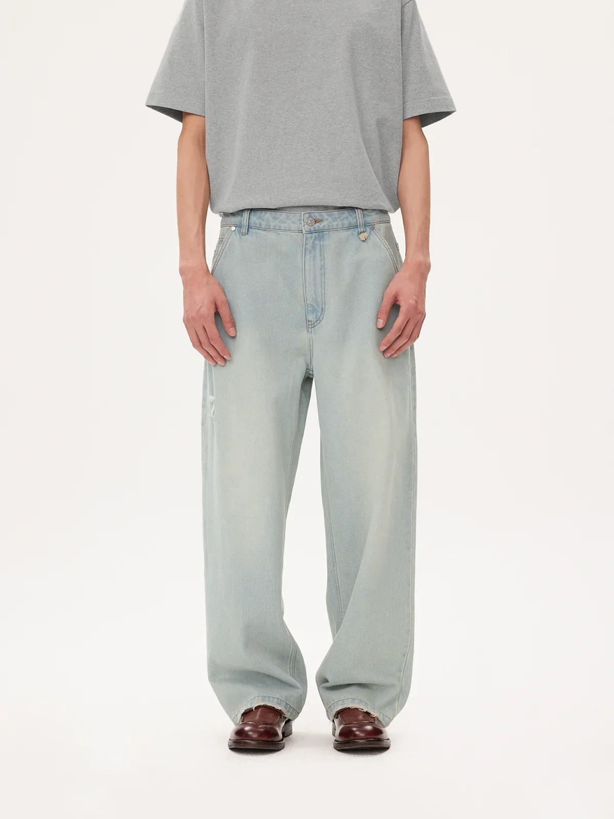 Vintage Tencel Cotton Wide-Leg Jeans - Image 2