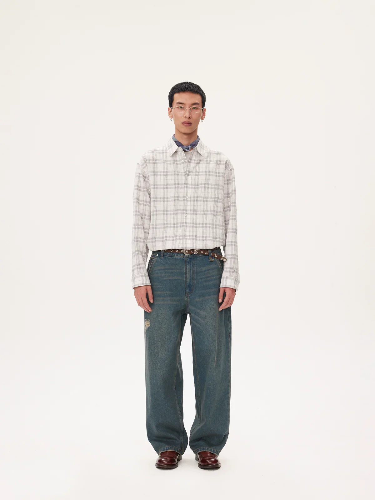 Vintage Tencel Cotton Wide-Leg Jeans - Image 4