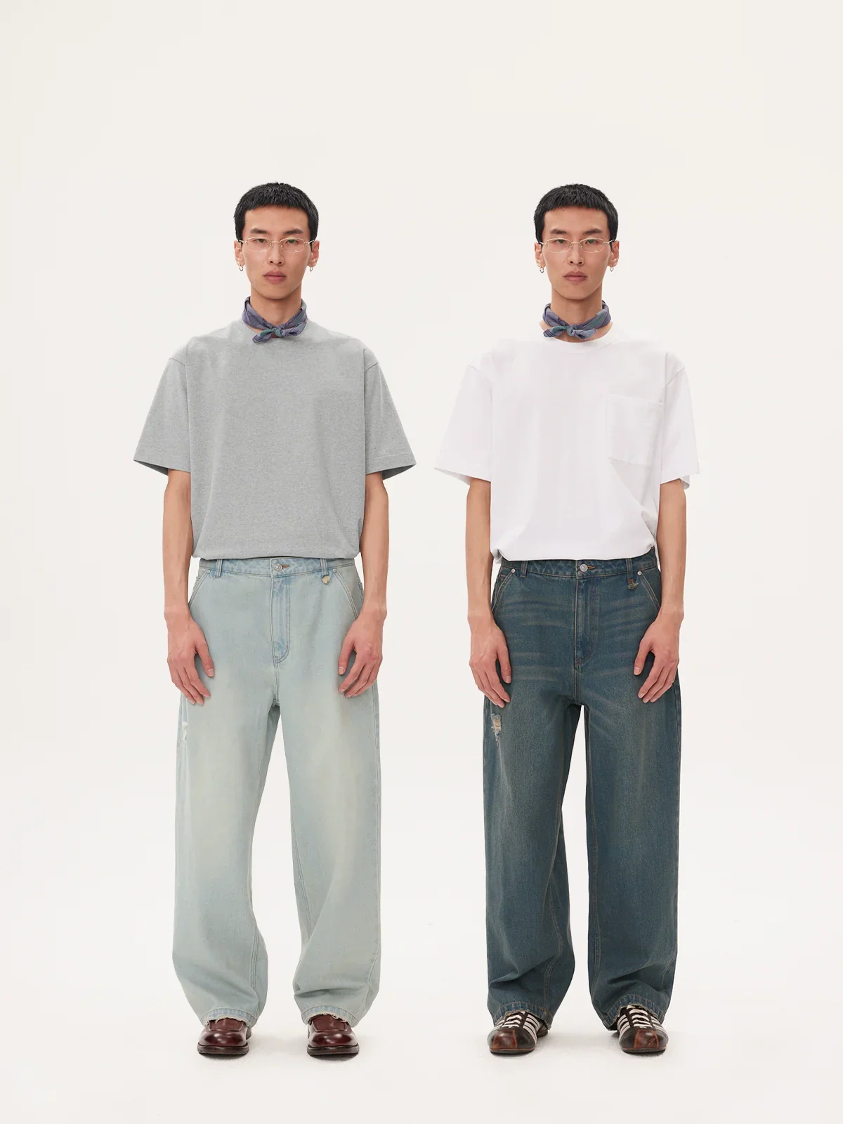 Vintage Tencel Cotton Wide-Leg Jeans - Image 5