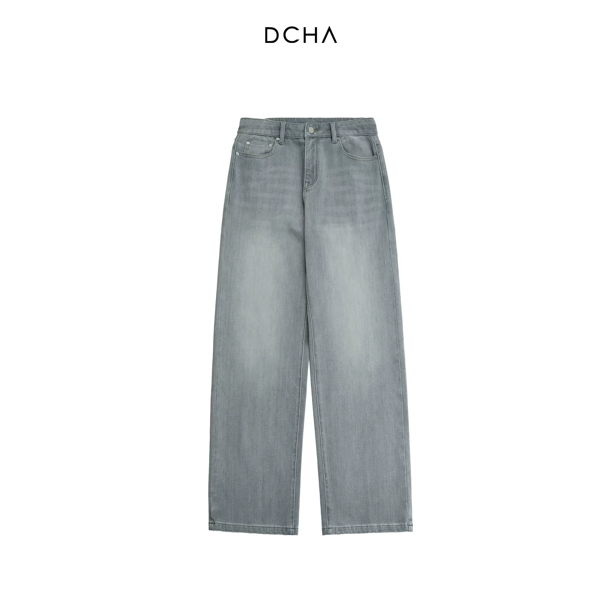 Vintage Wash Blue-Grey Wide-Leg Jeans - Image 7