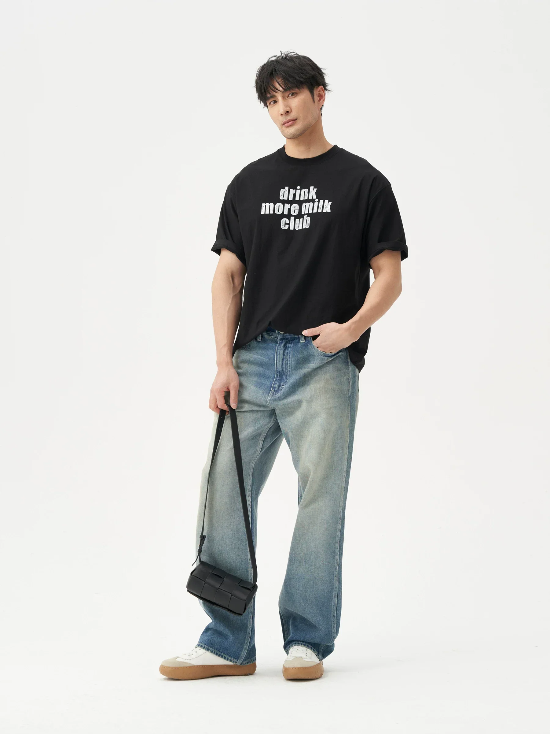 Vintage Wash Straight Jeans