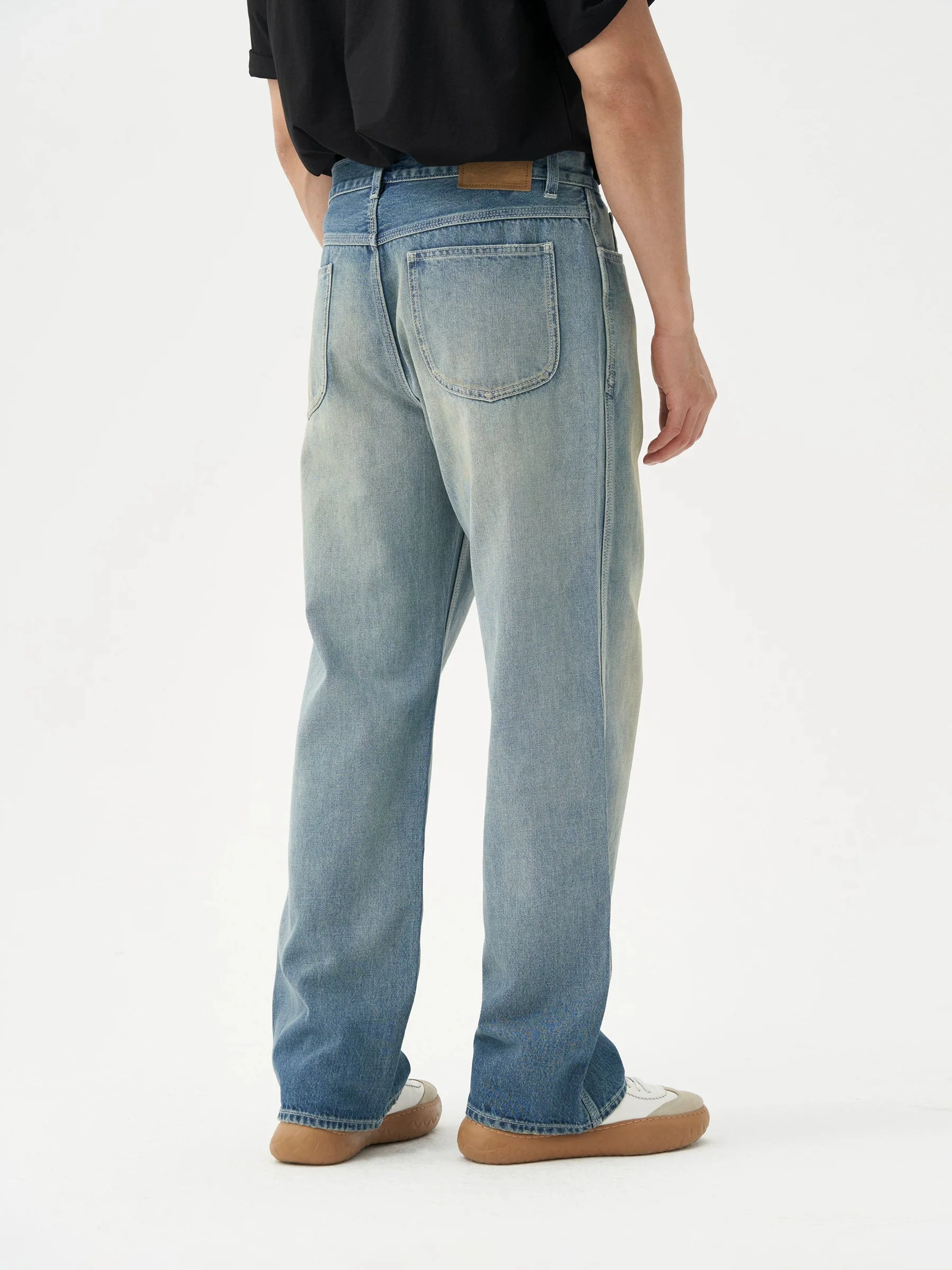 Vintage Wash Straight Jeans - Image 2