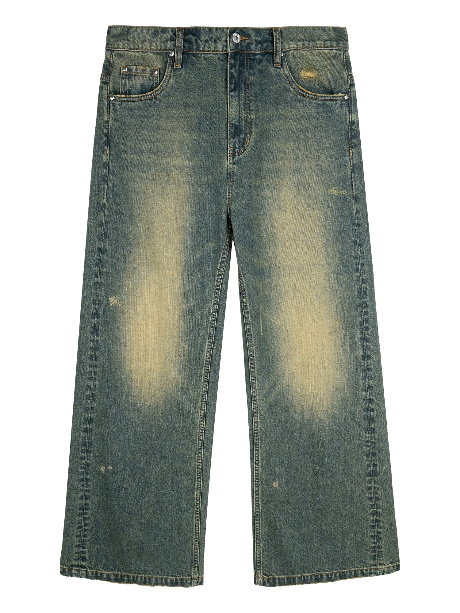 Vintage Wash Wide-Leg Jeans - Image 4