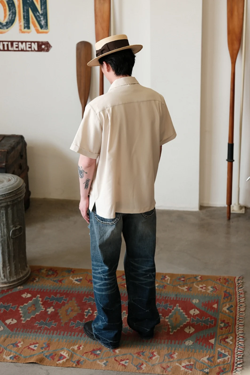 Vintage Zipper Cuban Collar Shirt - Image 3