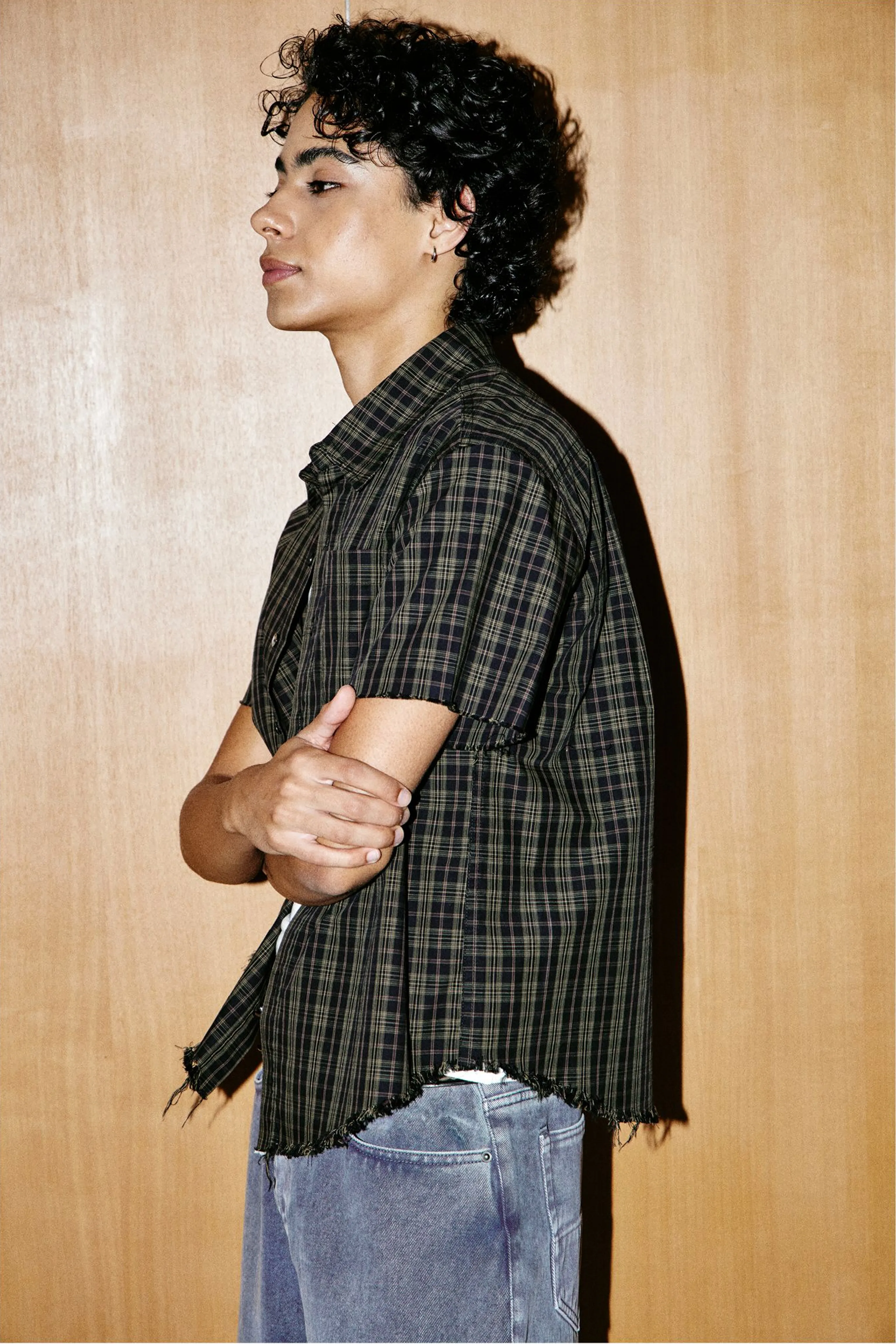 Wafer Short-Sleeve Plaid Shirt - Image 2