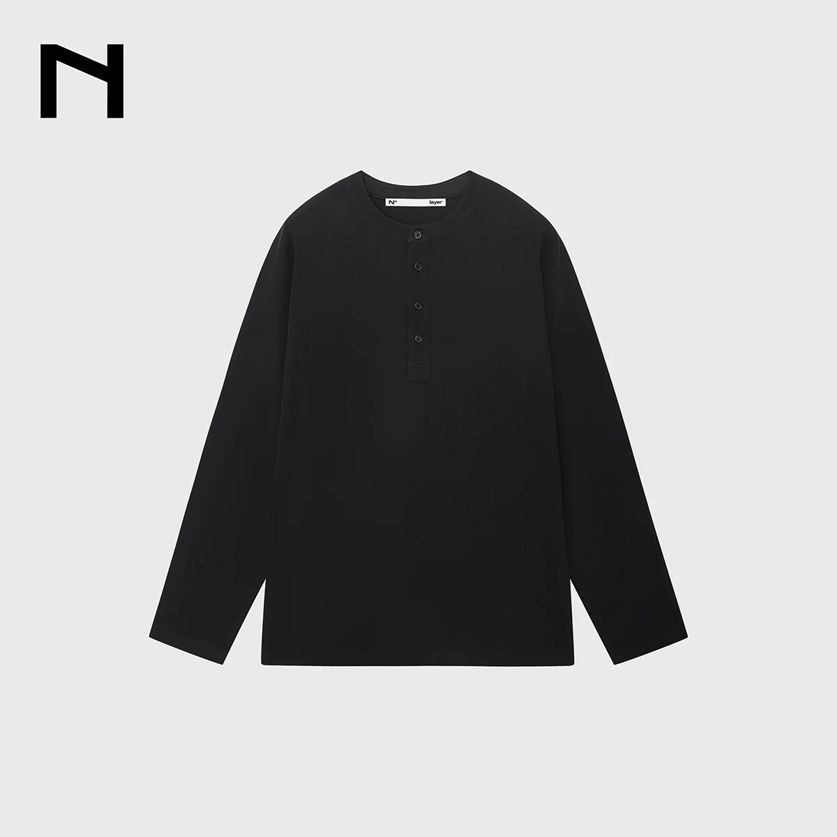 Waffle Cotton Henley Tee - Image 6