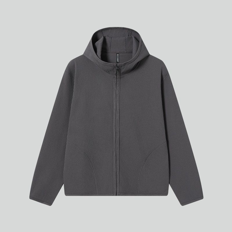 Waffle Zip Hoodie