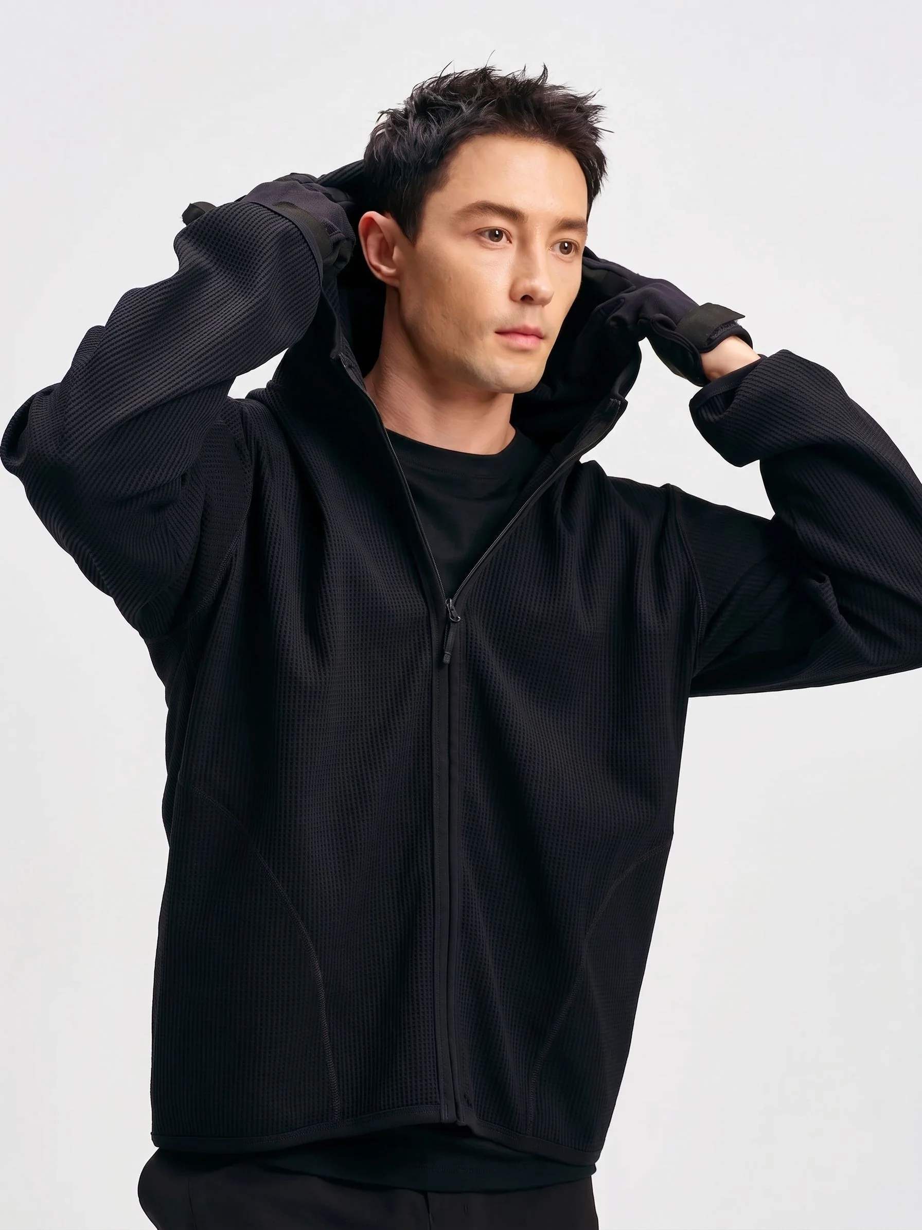 Waffle Zip Hoodie - Image 4