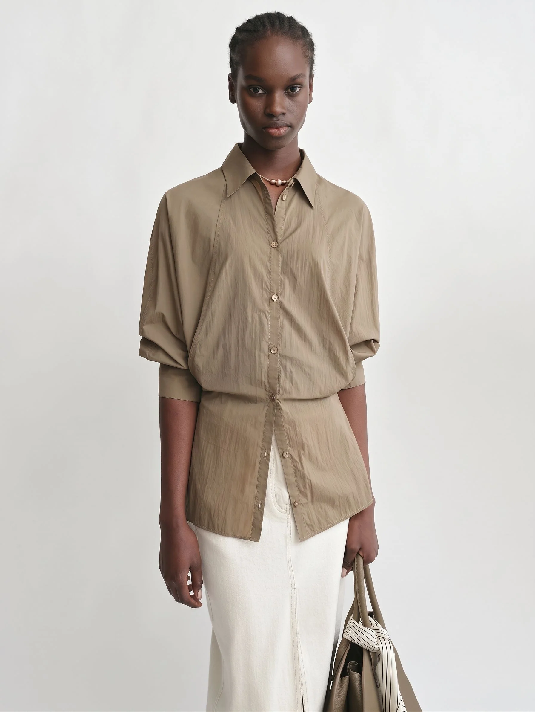 Waist-Cinch Batwing Shirt - Image 4