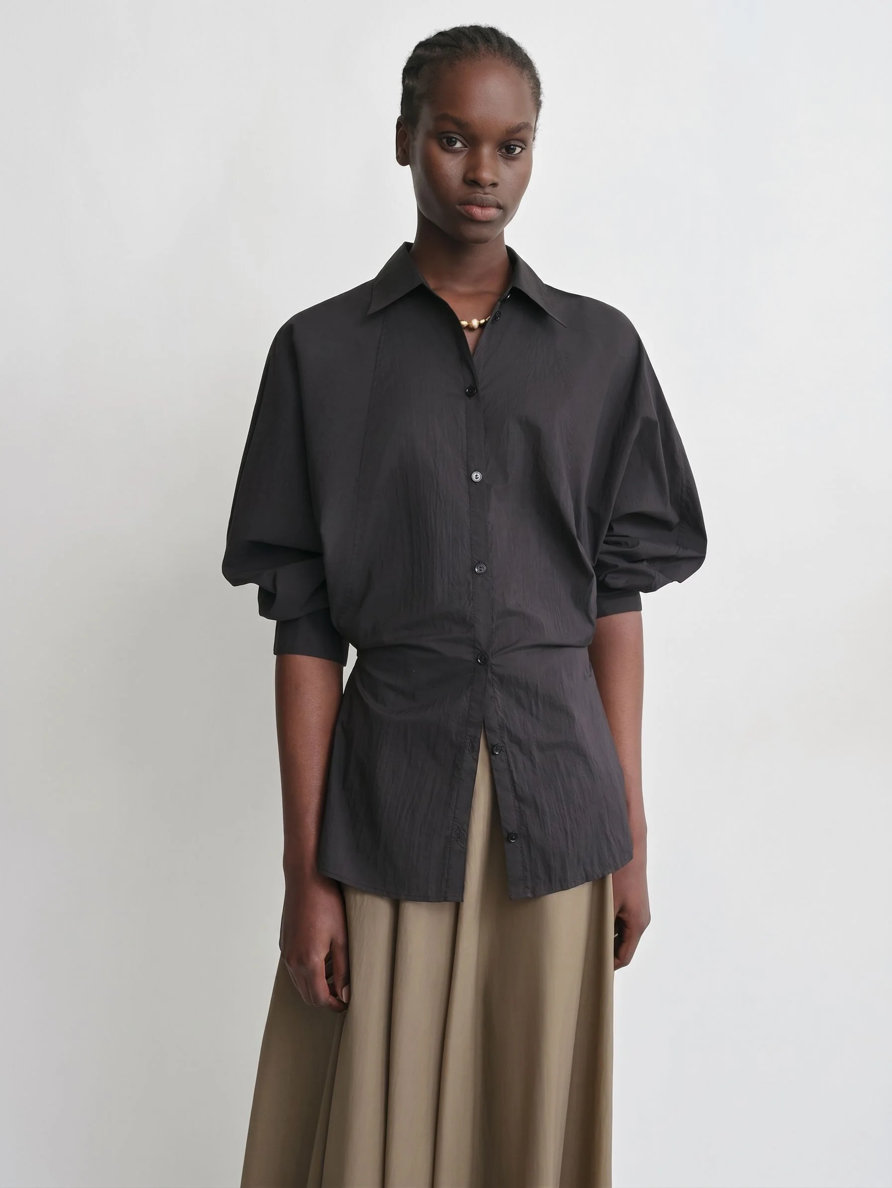 Waist-Cinch Batwing Shirt - Image 5