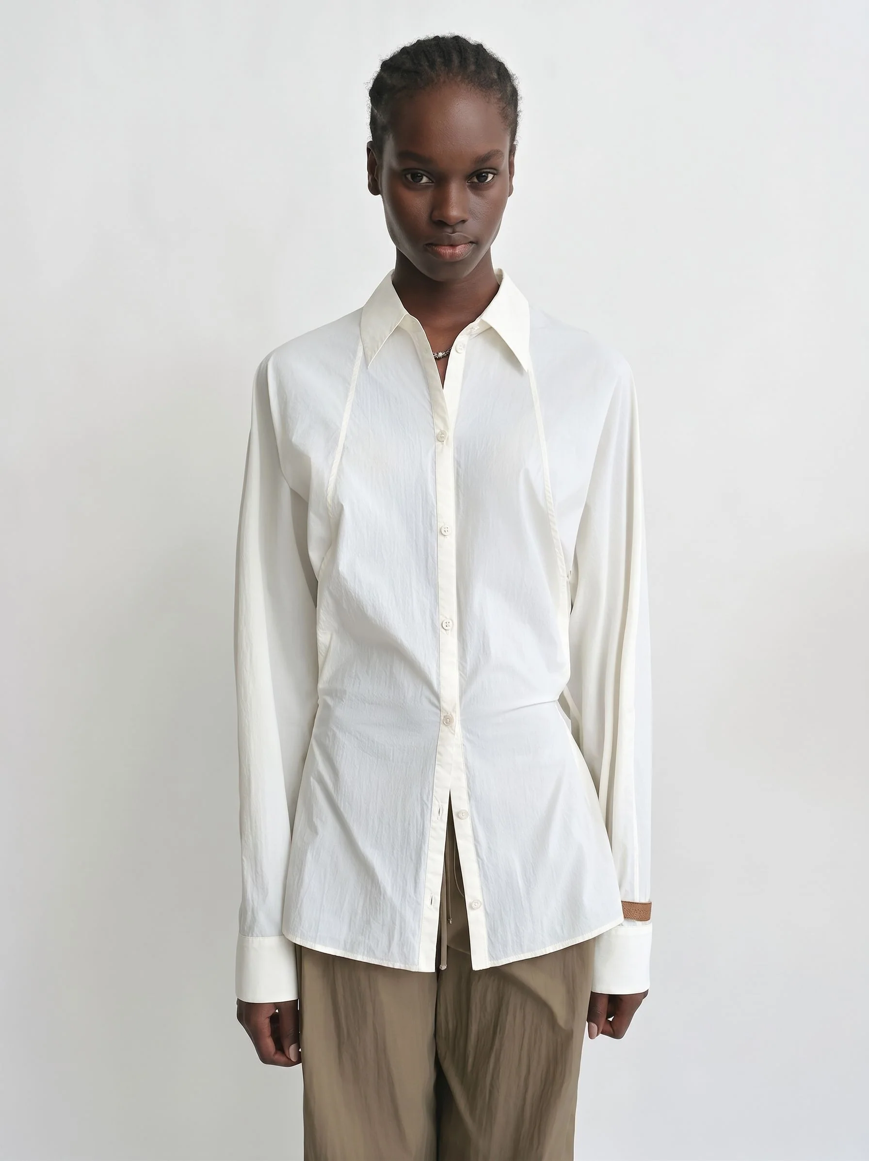Waist-Cinch Batwing Shirt - Image 6
