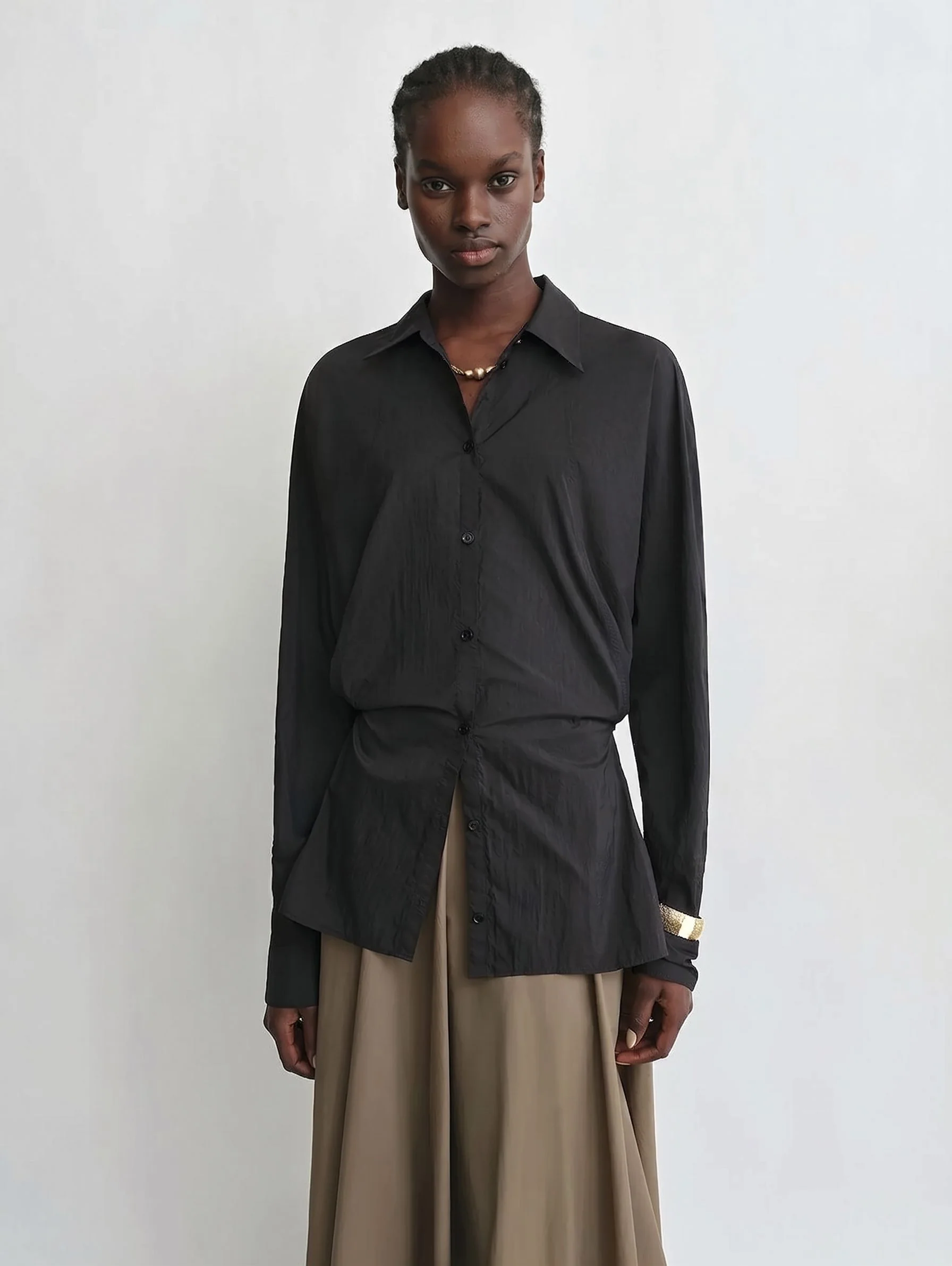 Waist-Cinch Batwing Shirt - Image 7