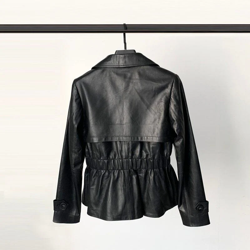 Waist-Cinch Faux Leather Jacket - Image 2
