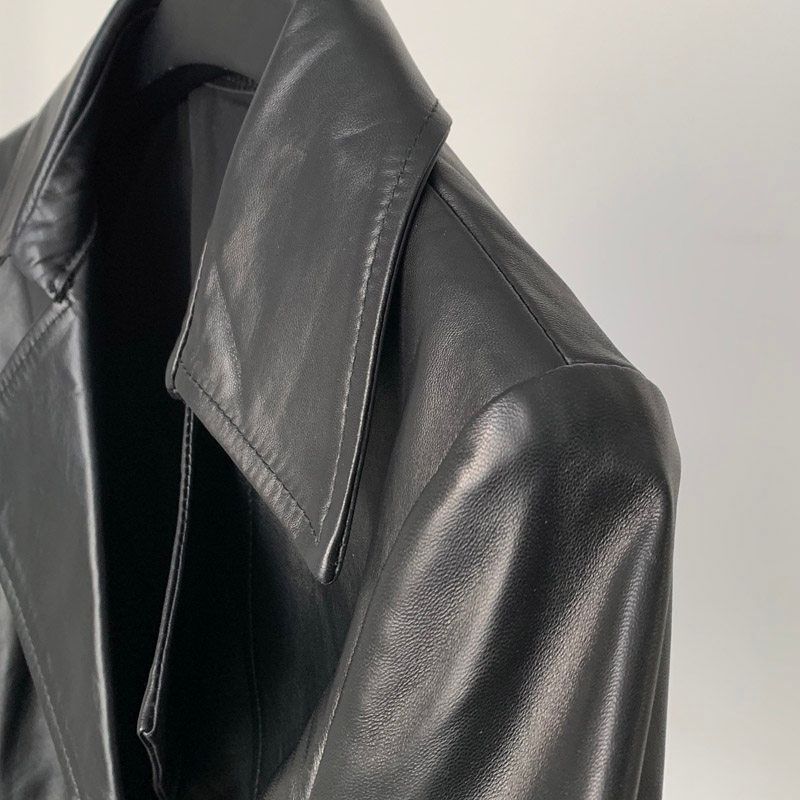 Waist-Cinch Faux Leather Jacket - Image 4