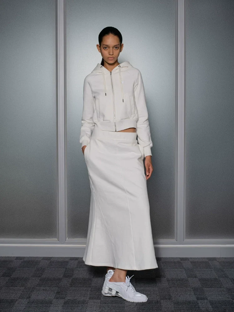 Walk Hooded Cardigan & Fishtail Skirt Set - Image 3