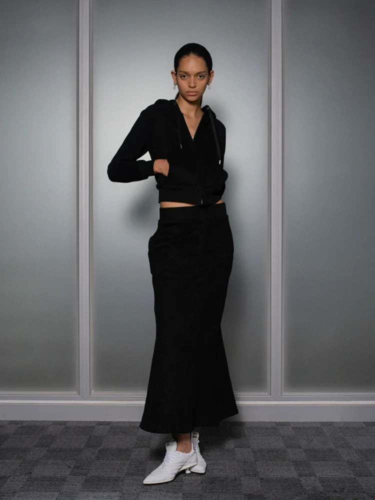Walk Hooded Cardigan & Fishtail Skirt Set - Image 5