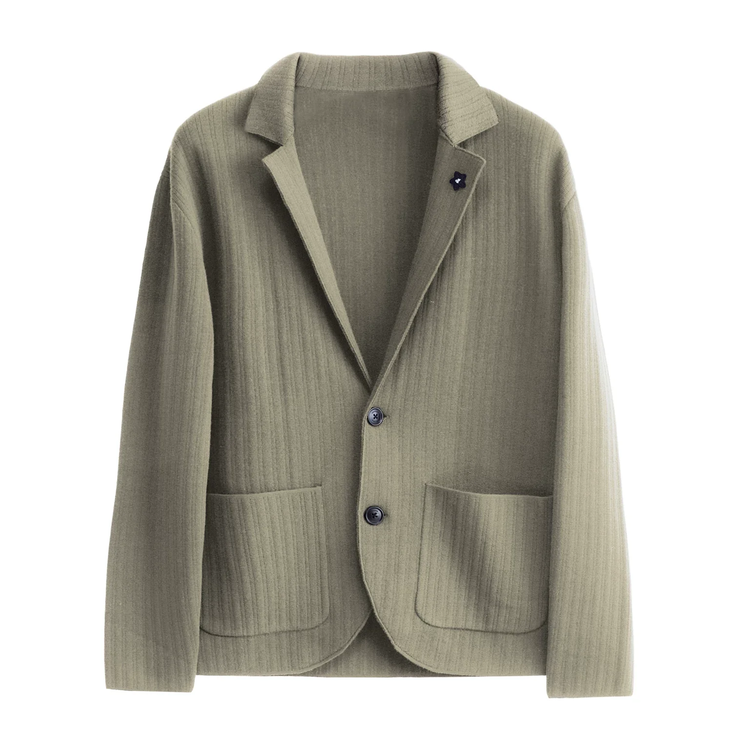 Washable Wool Knit Blazer Cardigan - Image 6