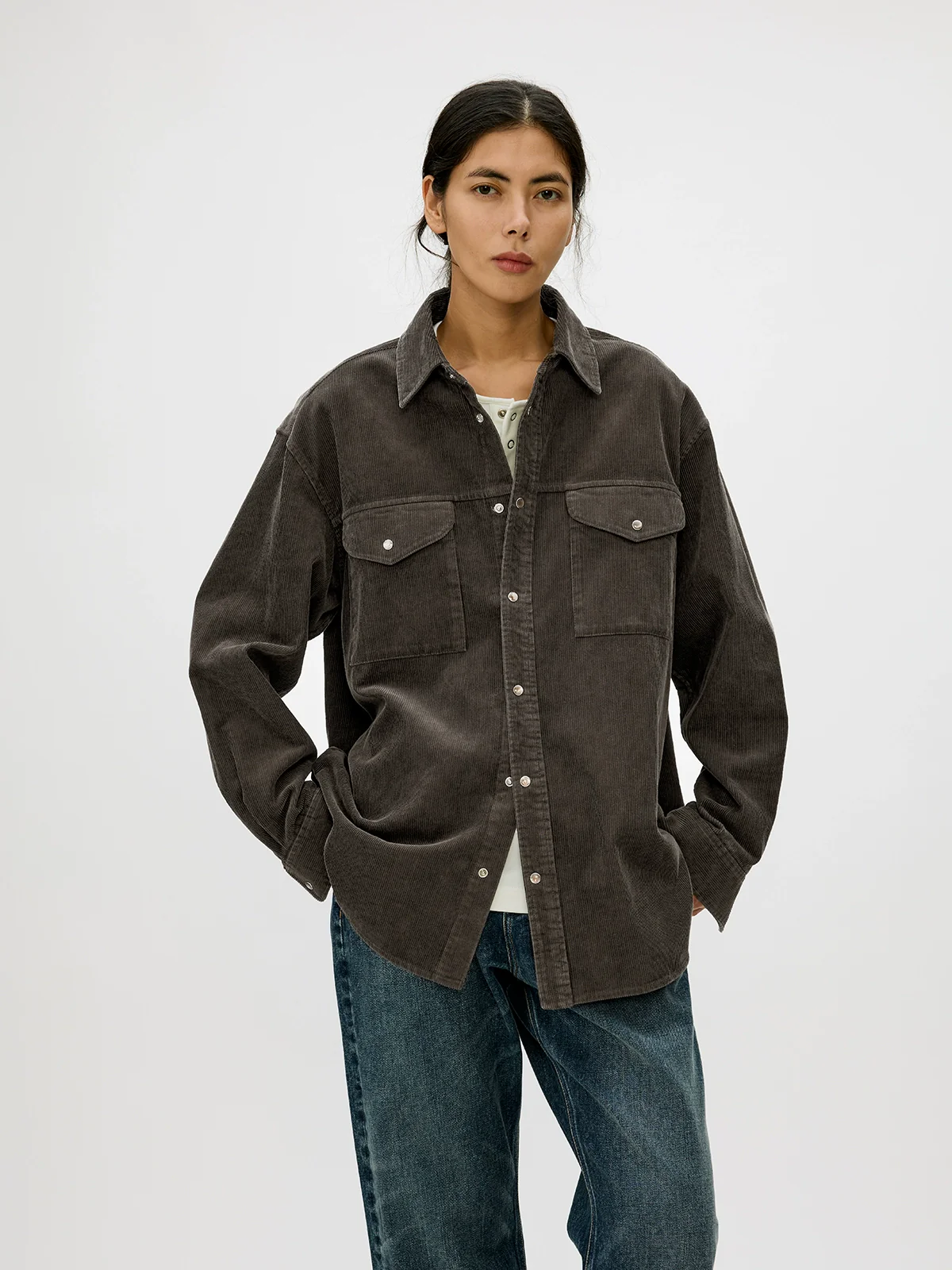 Washed 11-Wale Corduroy Overshirt - Image 7