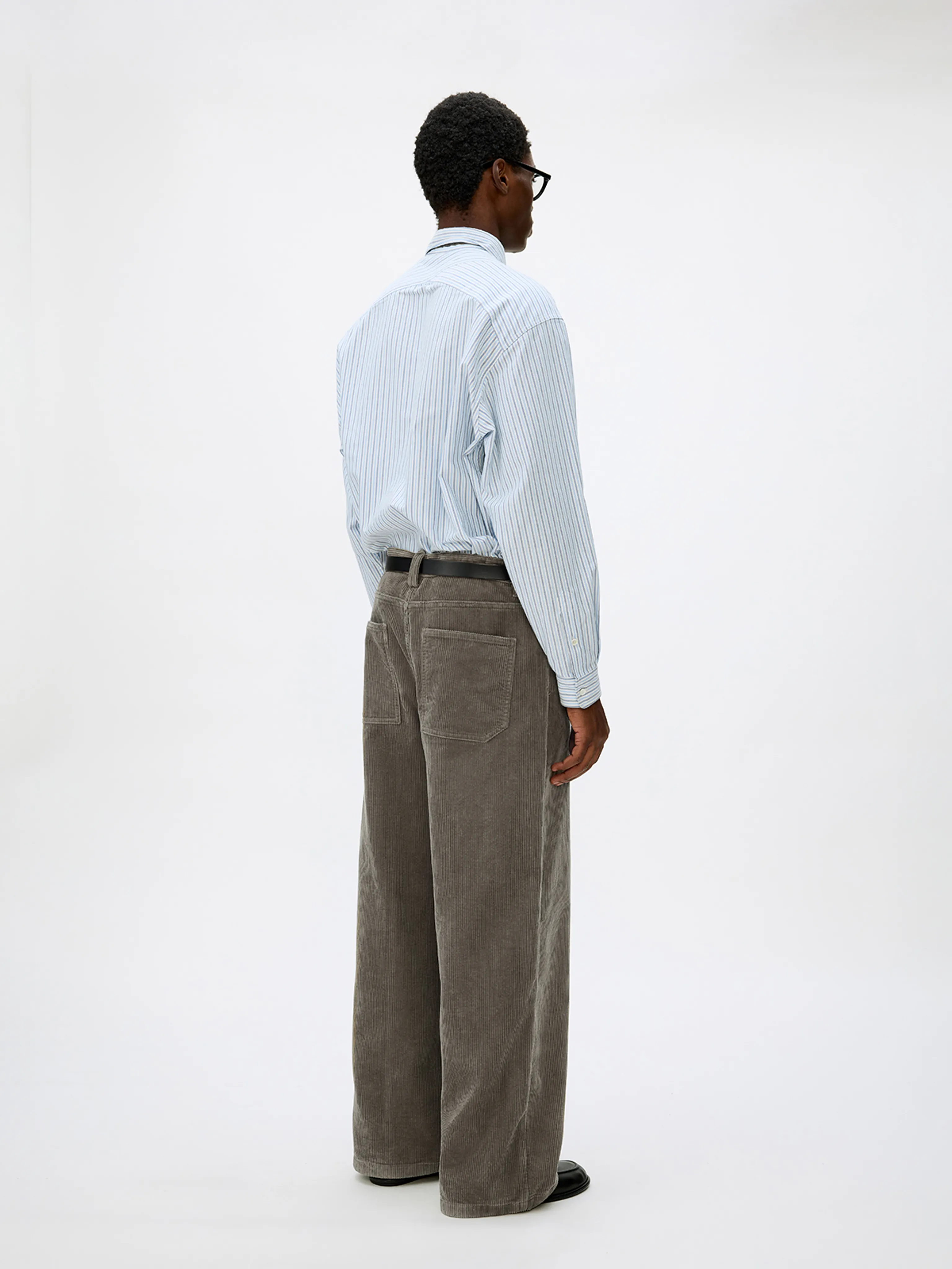 Washed 8‑Wale Corduroy Loose‑Straight Trousers - Image 5