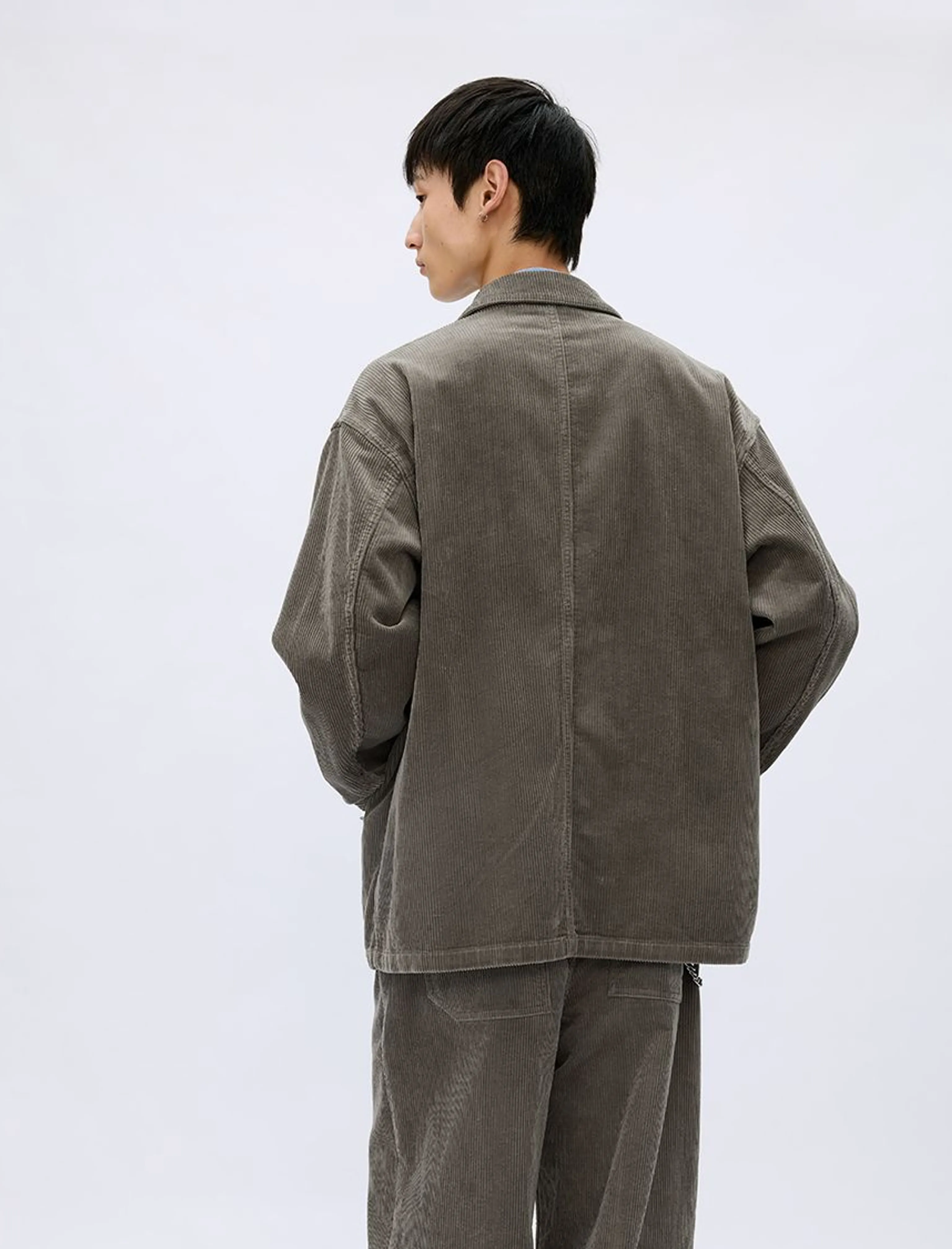 Washed 8-wale Corduroy Overshirt Jacket - Image 7