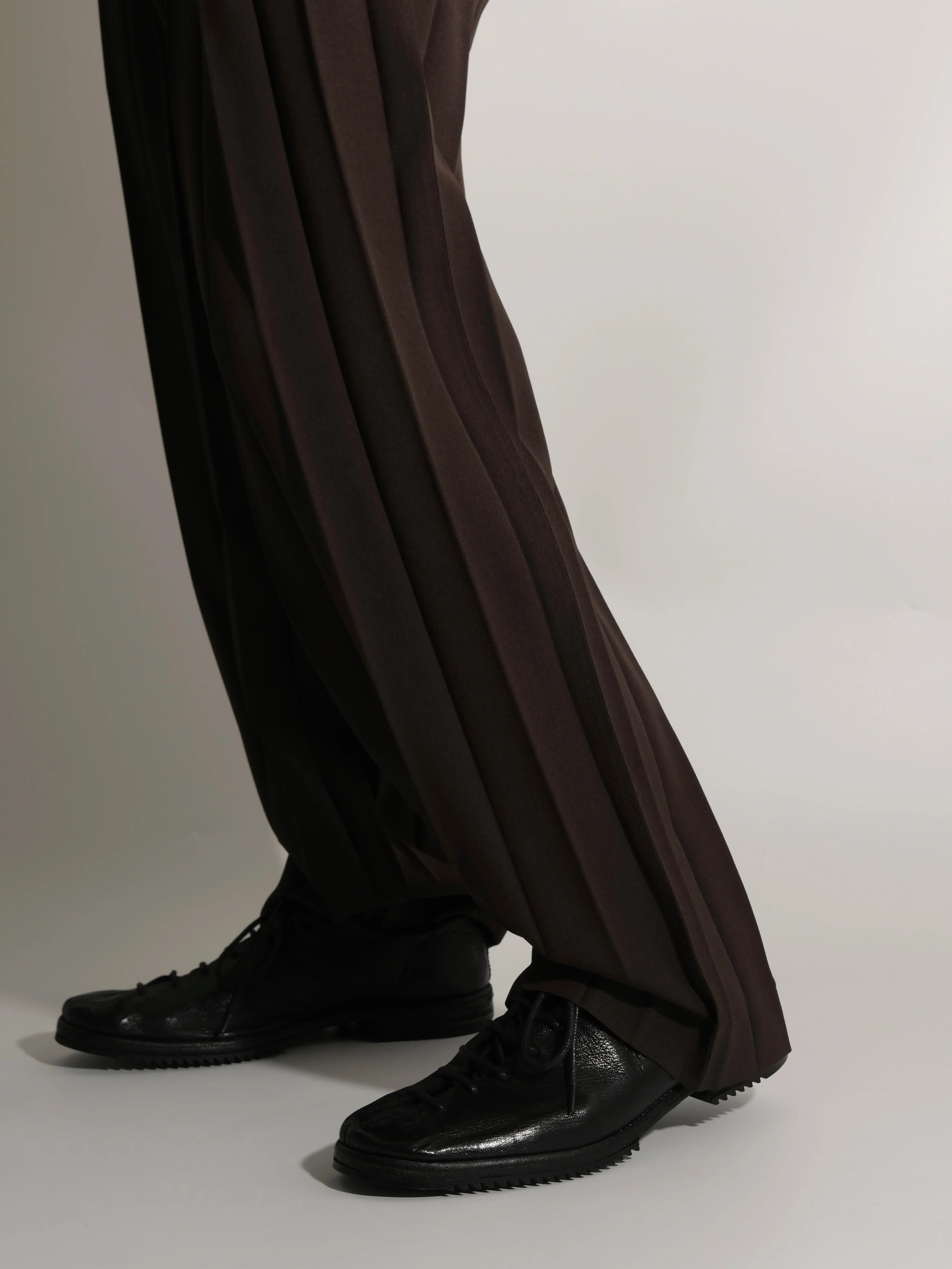 Washed Black Italian Leather Goodyear-Welt Lace-Up Shoes - Image 5