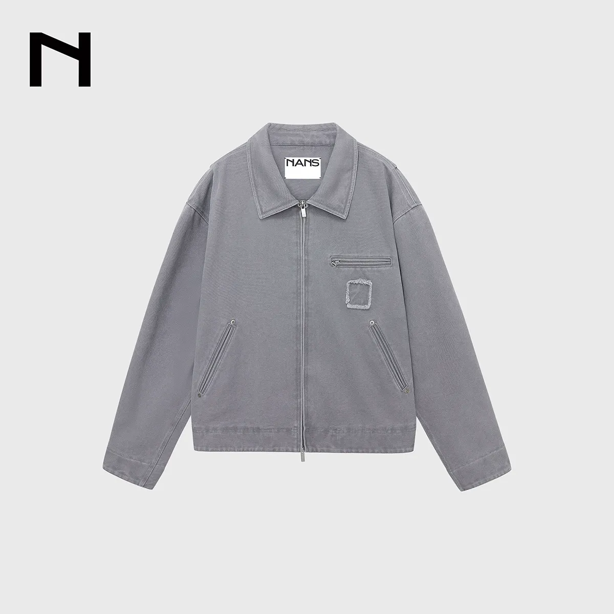 Washed Canvas Zip Jacket - Image 6