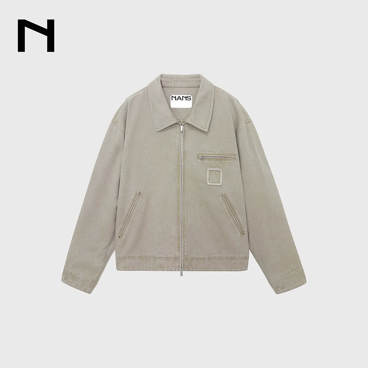 Washed Canvas Zip Jacket - Image 7