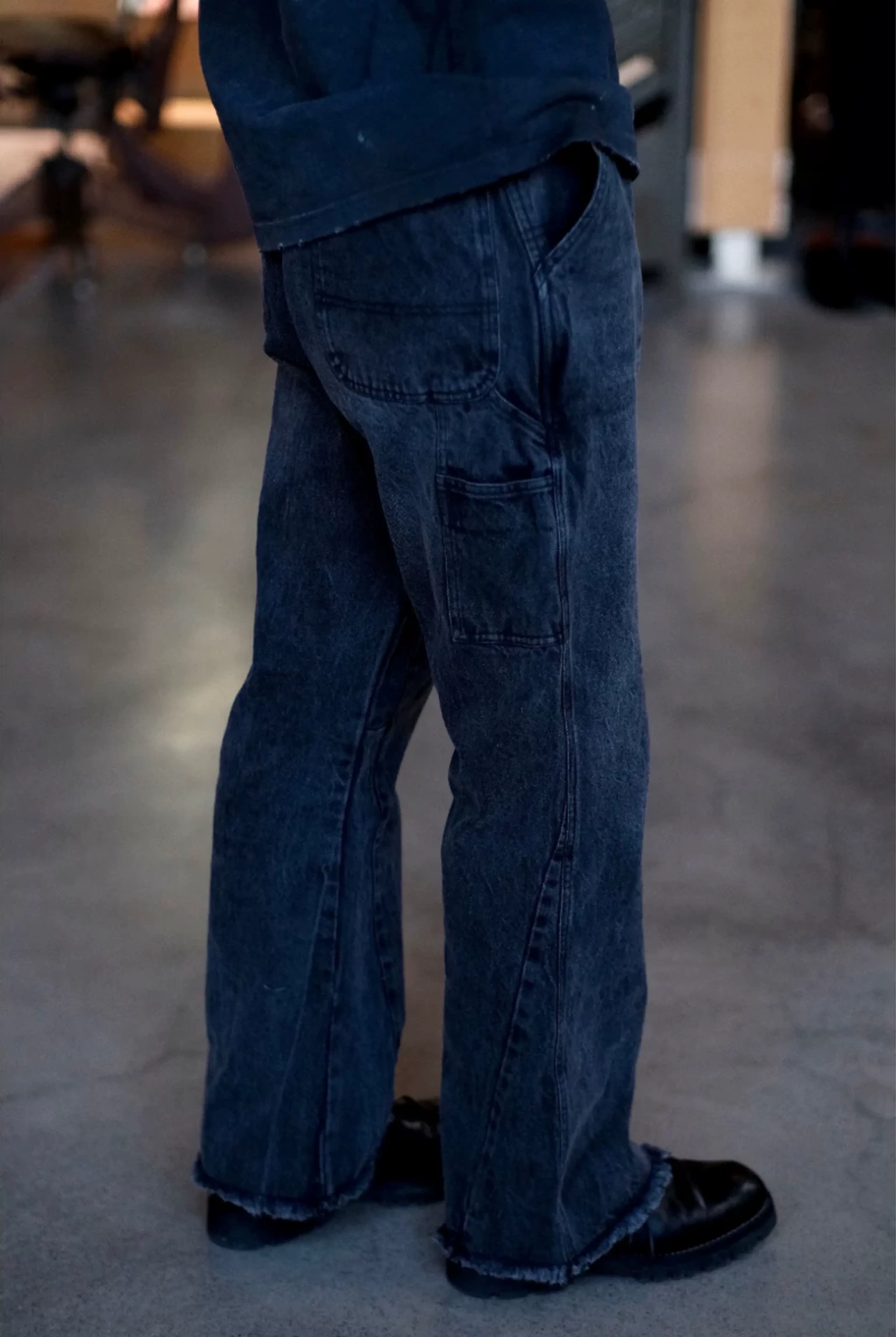 Washed Charcoal Carpenter Jeans - Image 2