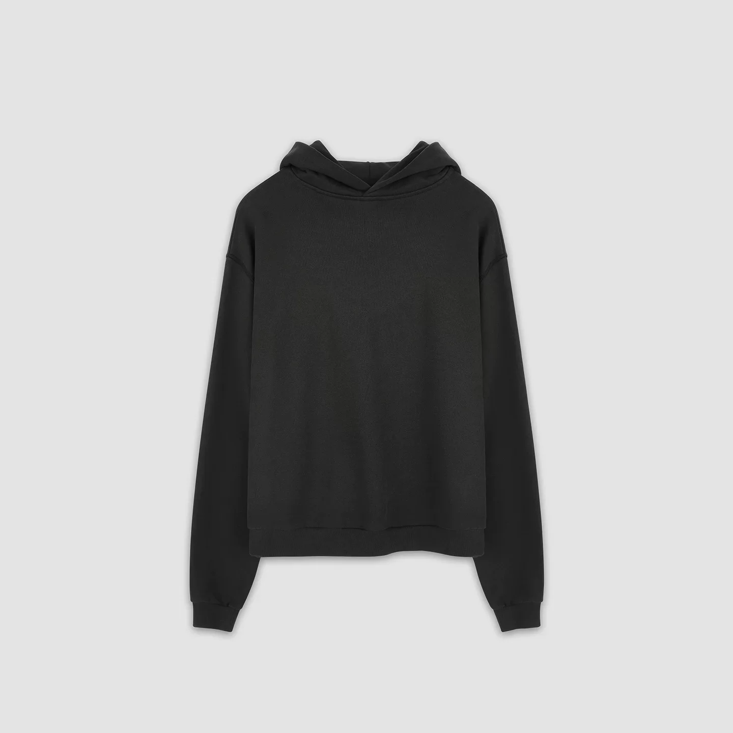 Washed Charcoal Cotton Hoodie & Wide-Leg Sweatpants Set - Image 7
